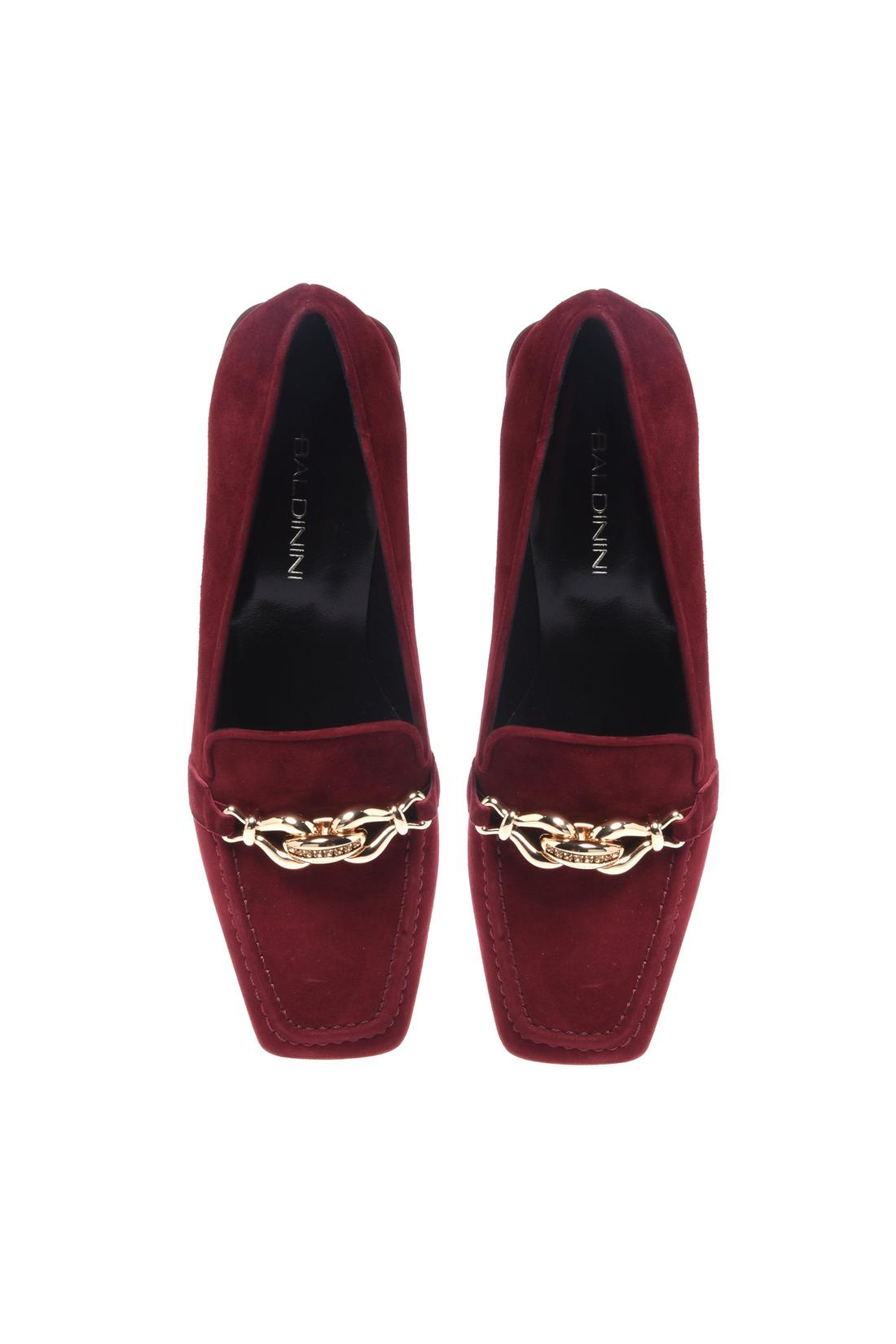 Baldinini-Burgundy suede loafers-Flache Schuhe-Black-Deal-Outlet-by-ARCHIVIST