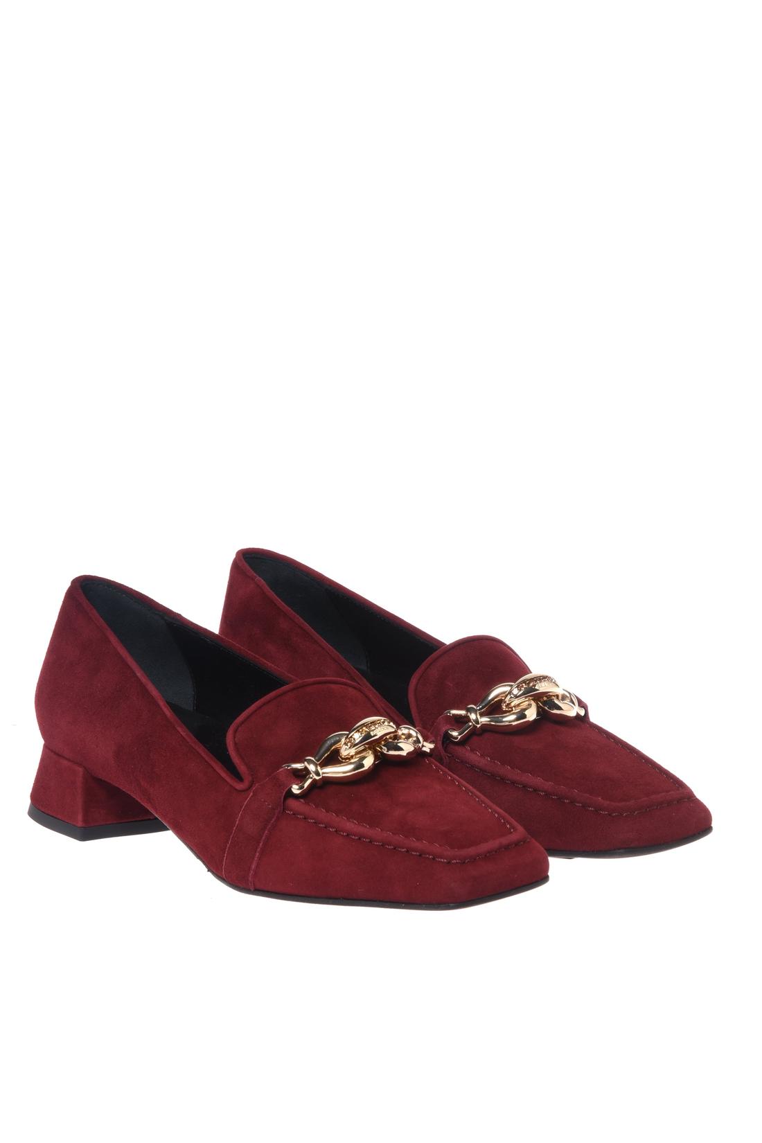 Baldinini-Burgundy suede loafers-Flache Schuhe-Black-Deal-Outlet-by-ARCHIVIST