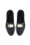 Baldinini-Black Naplak leather loafers-Flache Schuhe-Black-Deal-Outlet-by-ARCHIVIST