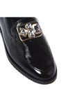 Baldinini-Black Naplak leather loafers-Flache Schuhe-Black-Deal-Outlet-by-ARCHIVIST