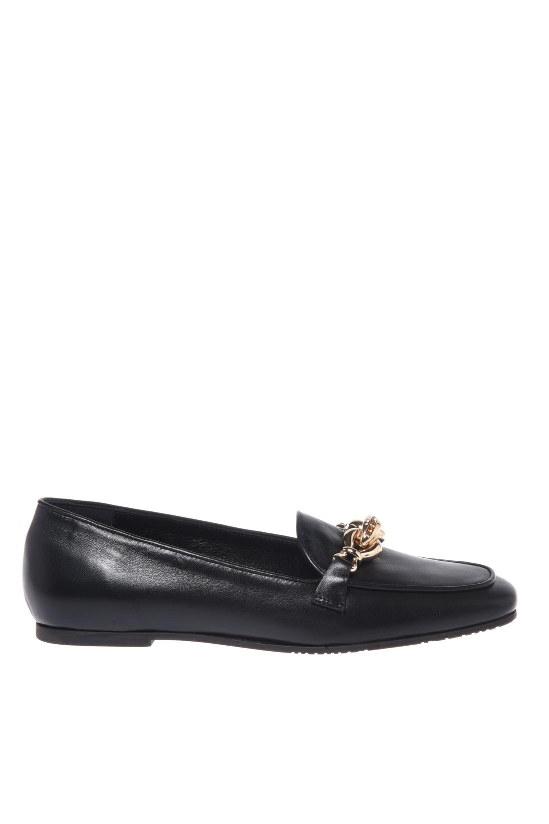 Baldinini-Black Nappa leather loafers-Flache Schuhe-Black-Deal-Outlet-by-ARCHIVIST