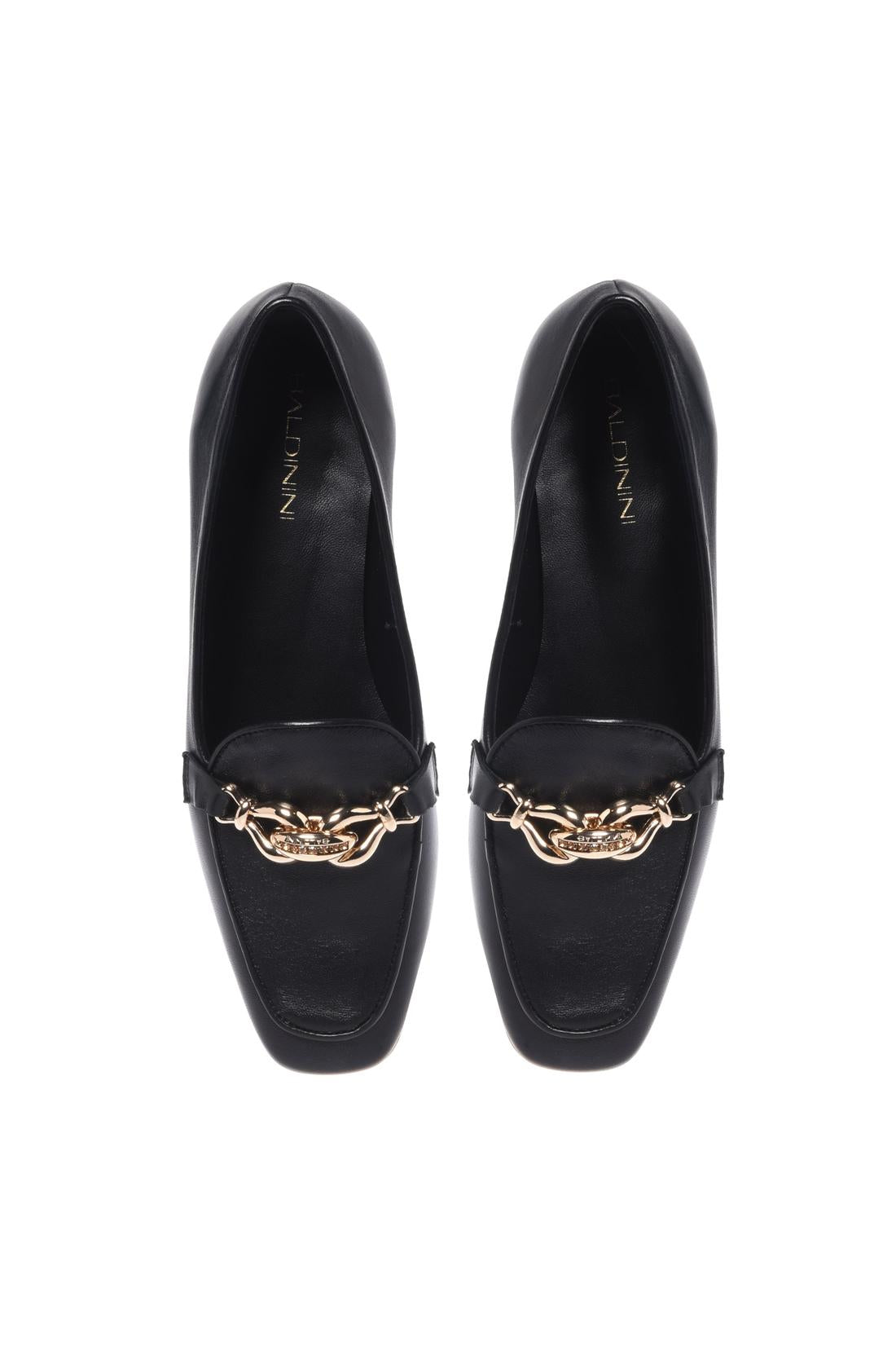 Baldinini-Black Nappa leather loafers-Flache Schuhe-Black-Deal-Outlet-by-ARCHIVIST