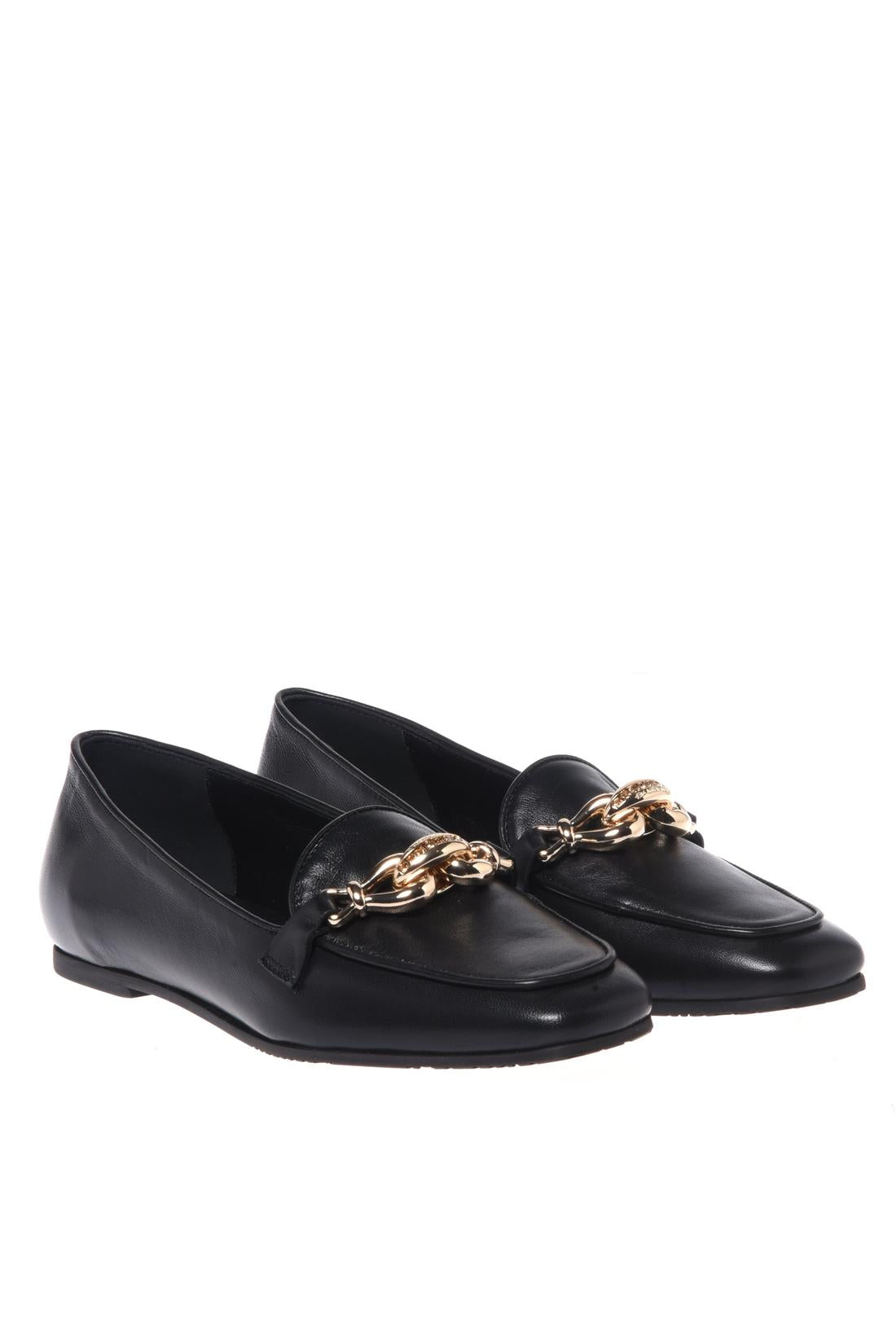Baldinini-Black Nappa leather loafers-Flache Schuhe-Black-Deal-Outlet-by-ARCHIVIST