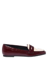 Baldinini-Burgundy and white Naplak leather loafers-Flache Schuhe-Black-Deal-Outlet-by-ARCHIVIST