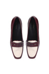 Baldinini-Burgundy and white Naplak leather loafers-Flache Schuhe-Black-Deal-Outlet-by-ARCHIVIST