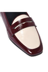 Baldinini-Burgundy and white Naplak leather loafers-Flache Schuhe-Black-Deal-Outlet-by-ARCHIVIST