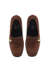 Baldinini-Brown suede heeled loafers-Flache Schuhe-Black-Deal-Outlet-by-ARCHIVIST