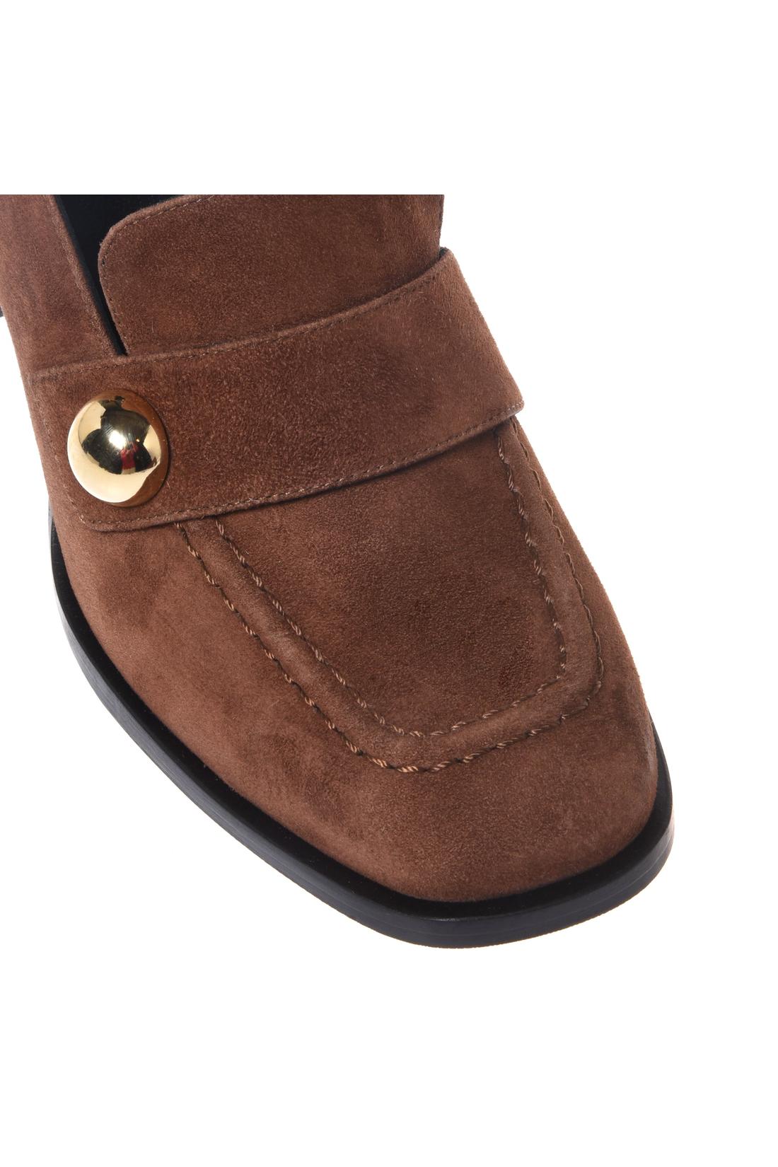 Baldinini-Brown suede heeled loafers-Flache Schuhe-Black-Deal-Outlet-by-ARCHIVIST