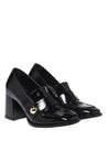 Baldinini-Black Naplak leather heeled loafers-Flache Schuhe-Black-Deal-Outlet-by-ARCHIVIST
