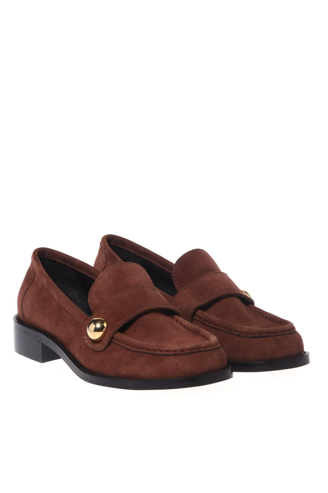 Baldinini-Brown suede loafers-Flache Schuhe-Black-Deal-Outlet-by-ARCHIVIST
