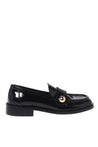 Baldinini-Black Naplak leather loafers-Flache Schuhe-Black-Deal-Outlet-by-ARCHIVIST
