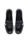 Baldinini-Black Naplak leather loafers-Flache Schuhe-Black-Deal-Outlet-by-ARCHIVIST