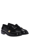 Baldinini-Black Naplak leather loafers-Flache Schuhe-Black-Deal-Outlet-by-ARCHIVIST