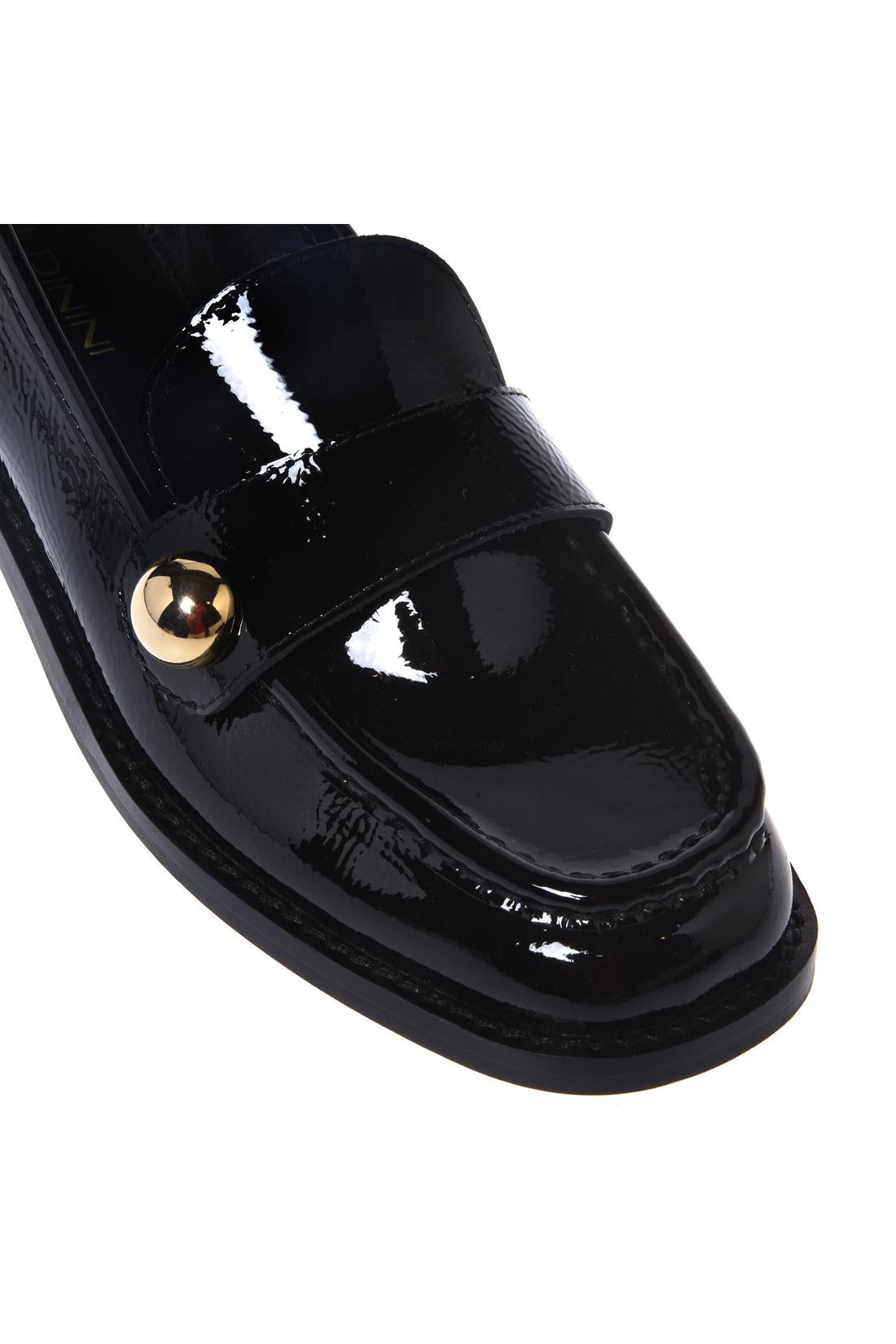 Baldinini-Black Naplak leather loafers-Flache Schuhe-Black-Deal-Outlet-by-ARCHIVIST