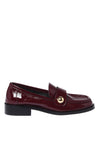 Baldinini-Burgundy Naplak leather loafers-Flache Schuhe-Black-Deal-Outlet-by-ARCHIVIST