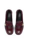 Baldinini-Burgundy Naplak leather loafers-Flache Schuhe-Black-Deal-Outlet-by-ARCHIVIST
