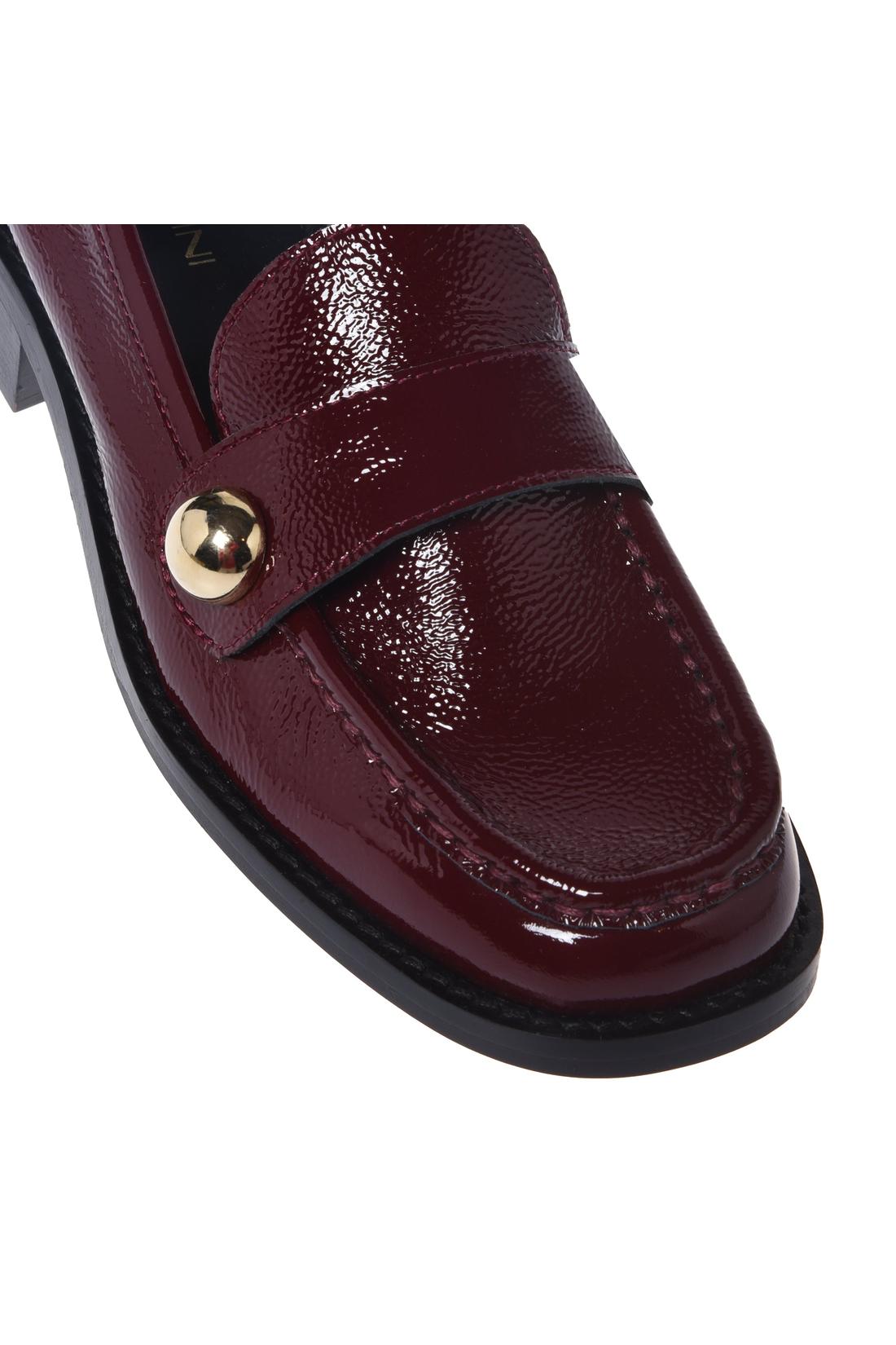 Baldinini-Burgundy Naplak leather loafers-Flache Schuhe-Black-Deal-Outlet-by-ARCHIVIST