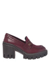 Baldinini-Burgundy suede and leather loafers-Flache Schuhe-Black-Deal-Outlet-by-ARCHIVIST