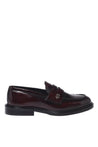 Baldinini-Burgundy brushed leather loafers-Flache Schuhe-Black-Deal-Outlet-by-ARCHIVIST