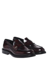 Baldinini-Burgundy brushed leather loafers-Flache Schuhe-Black-Deal-Outlet-by-ARCHIVIST