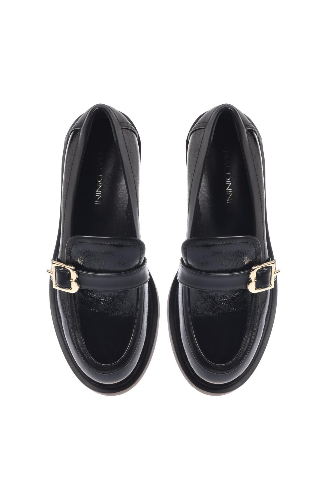 Baldinini-Black nappa leather loafers-Flache Schuhe-Black-Deal-Outlet-by-ARCHIVIST