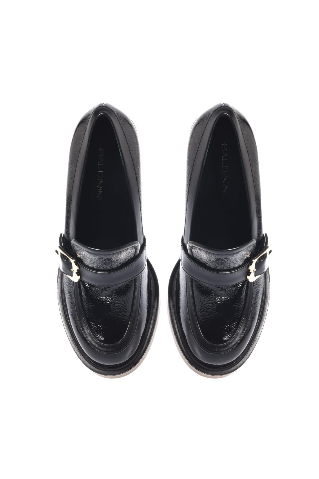 Baldinini-Black nappa leather loafers-Flache Schuhe-Black-Deal-Outlet-by-ARCHIVIST