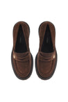 Baldinini-Dark brown suede leather loafers-Pumps-Black-Deal-Outlet-by-ARCHIVIST
