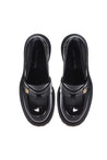 Baldinini-Black Naplak leather heeled loafers-Pumps-Black-Deal-Outlet-by-ARCHIVIST