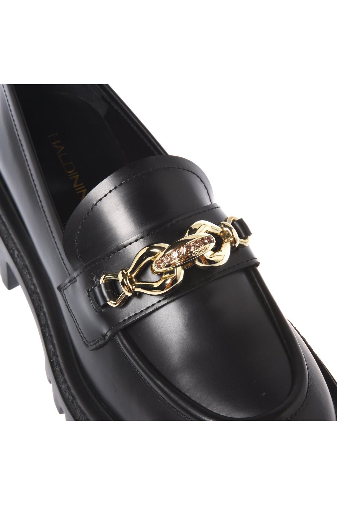 Baldinini-Black brushed leather loafers-Flache Schuhe-Black-Deal-Outlet-by-ARCHIVIST