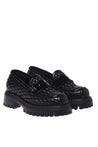 Baldinini-Black quilted eco-Nappa loafers-Flache Schuhe-Black-Deal-Outlet-by-ARCHIVIST