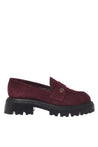 Baldinini-Burgundy suede leather loafers-Flache Schuhe-Black-Deal-Outlet-by-ARCHIVIST
