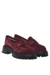 Baldinini-Burgundy suede leather loafers-Flache Schuhe-Black-Deal-Outlet-by-ARCHIVIST