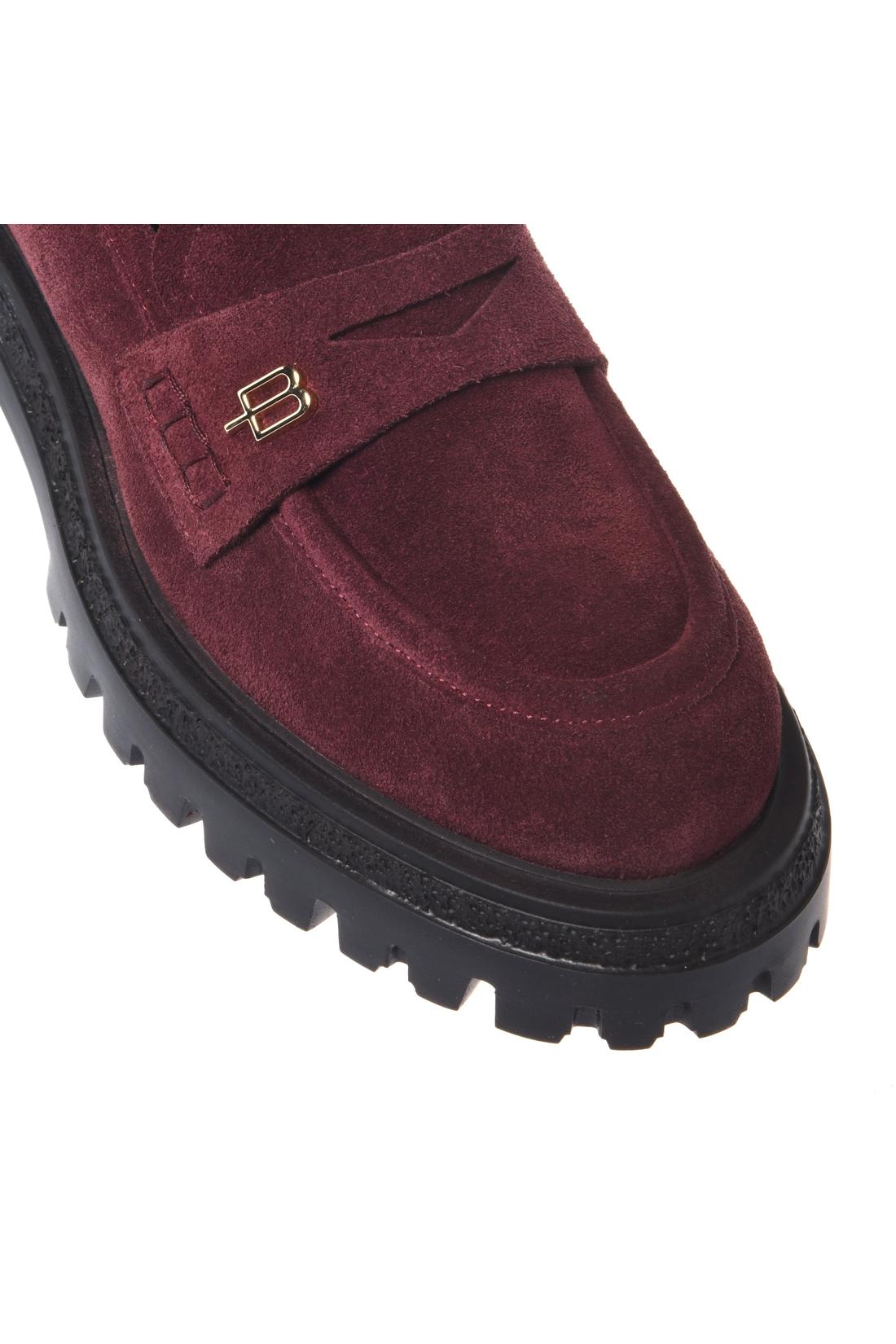 Baldinini-Burgundy suede leather loafers-Flache Schuhe-Black-Deal-Outlet-by-ARCHIVIST