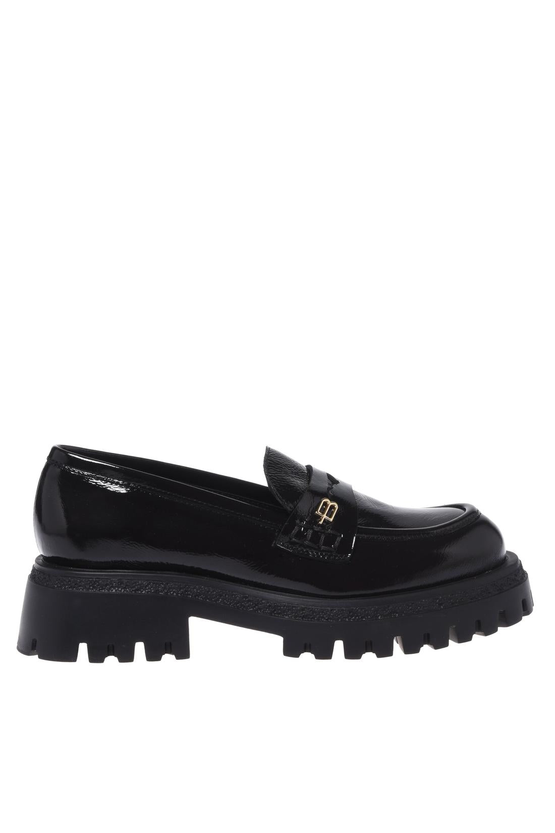 Baldinini-Black Naplak leather loafers-Flache Schuhe-Black-Deal-Outlet-by-ARCHIVIST