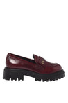 Baldinini-Burgundy Naplak leather loafers-Flache Schuhe-Black-Deal-Outlet-by-ARCHIVIST