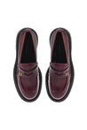Baldinini-Burgundy Naplak leather loafers-Flache Schuhe-Black-Deal-Outlet-by-ARCHIVIST