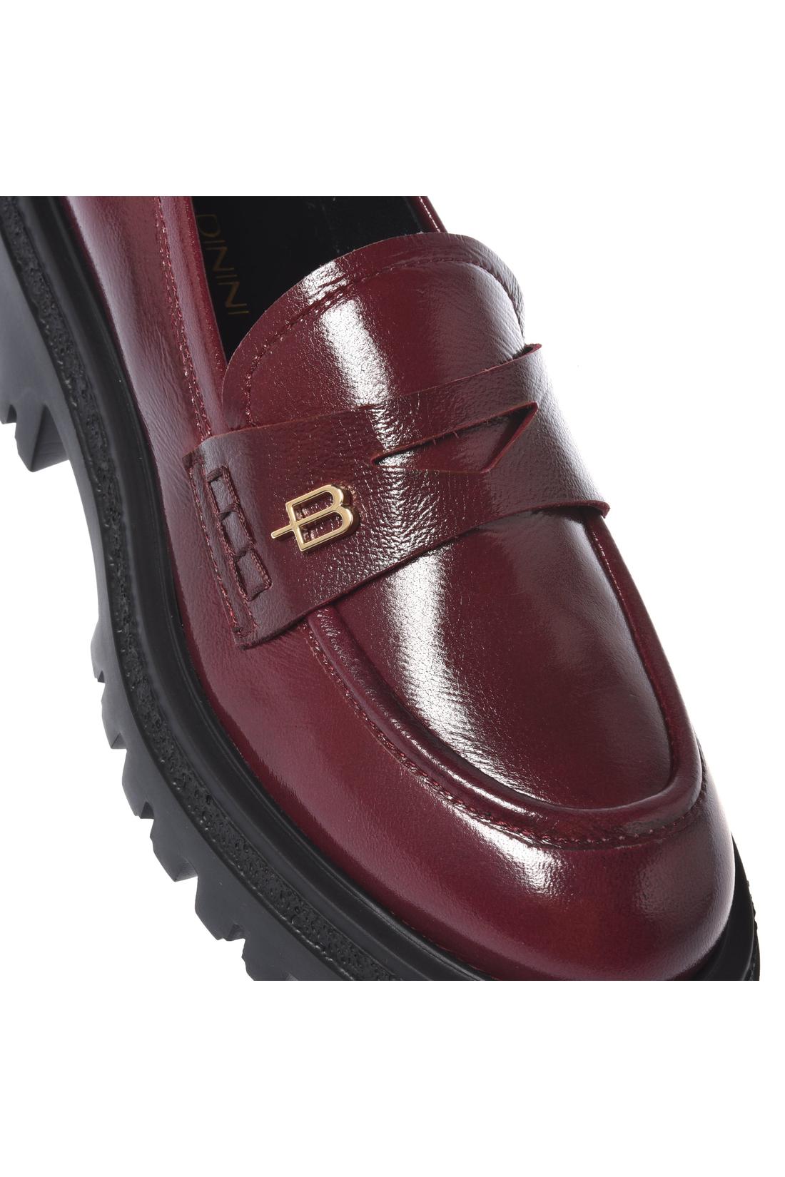 Baldinini-Burgundy Naplak leather loafers-Flache Schuhe-Black-Deal-Outlet-by-ARCHIVIST