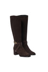 Baldinini-Dark brown suede and leather boots-Stiefel & Stiefeletten-Black-Deal-Outlet-by-ARCHIVIST