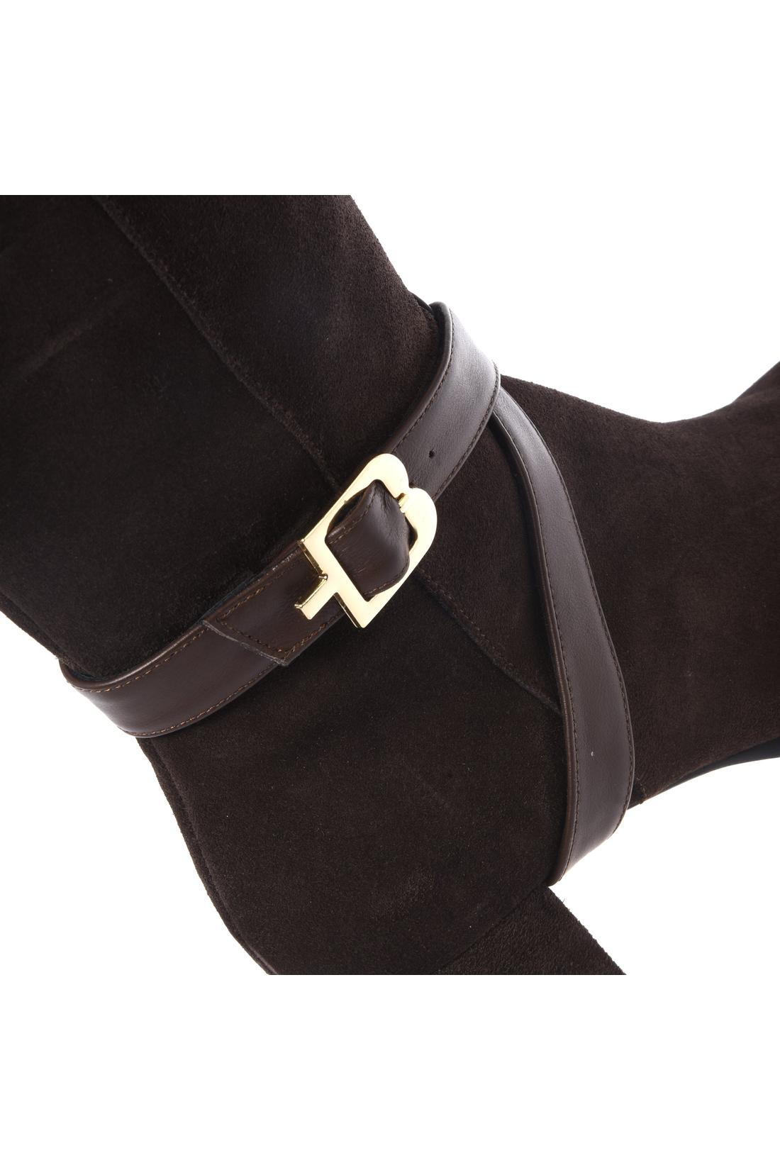 Baldinini-Dark brown suede and leather boots-Stiefel & Stiefeletten-Black-Deal-Outlet-by-ARCHIVIST