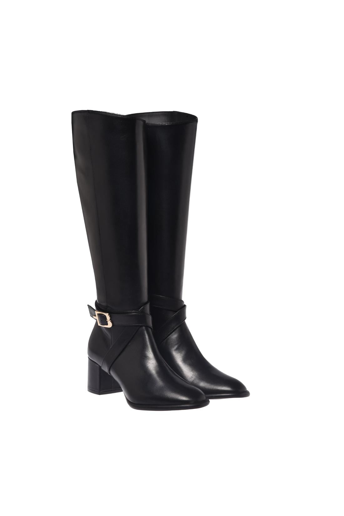 Baldinini-Boots in black leather-Stiefel & Stiefeletten-Black-Deal-Outlet-by-ARCHIVIST
