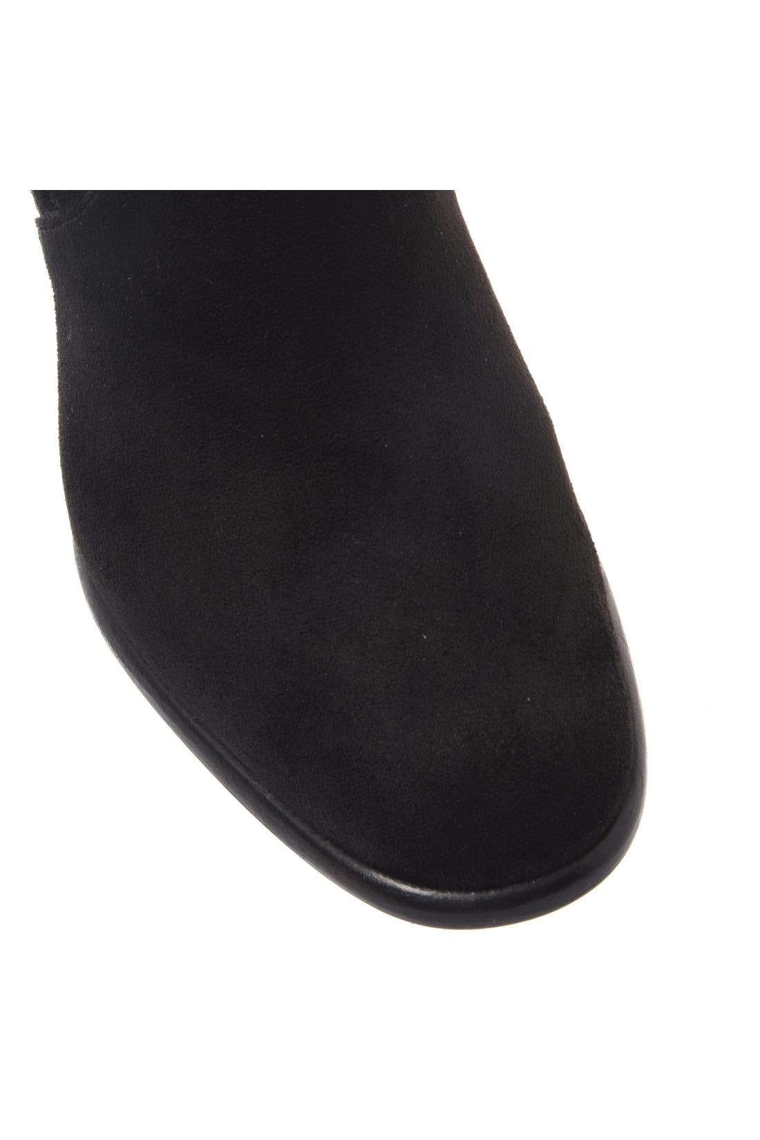 Black eco-suede boots