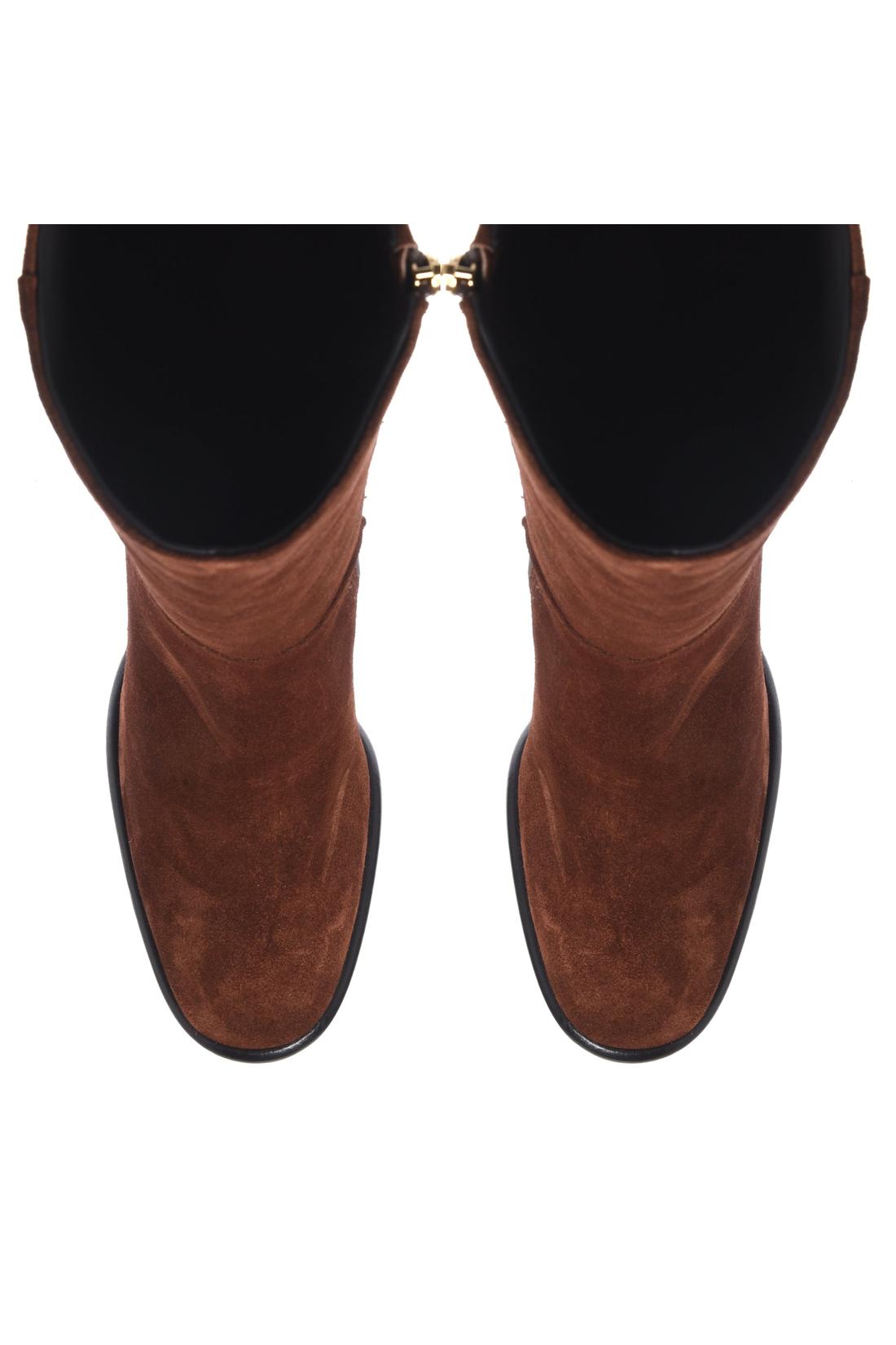 Brown suede boots