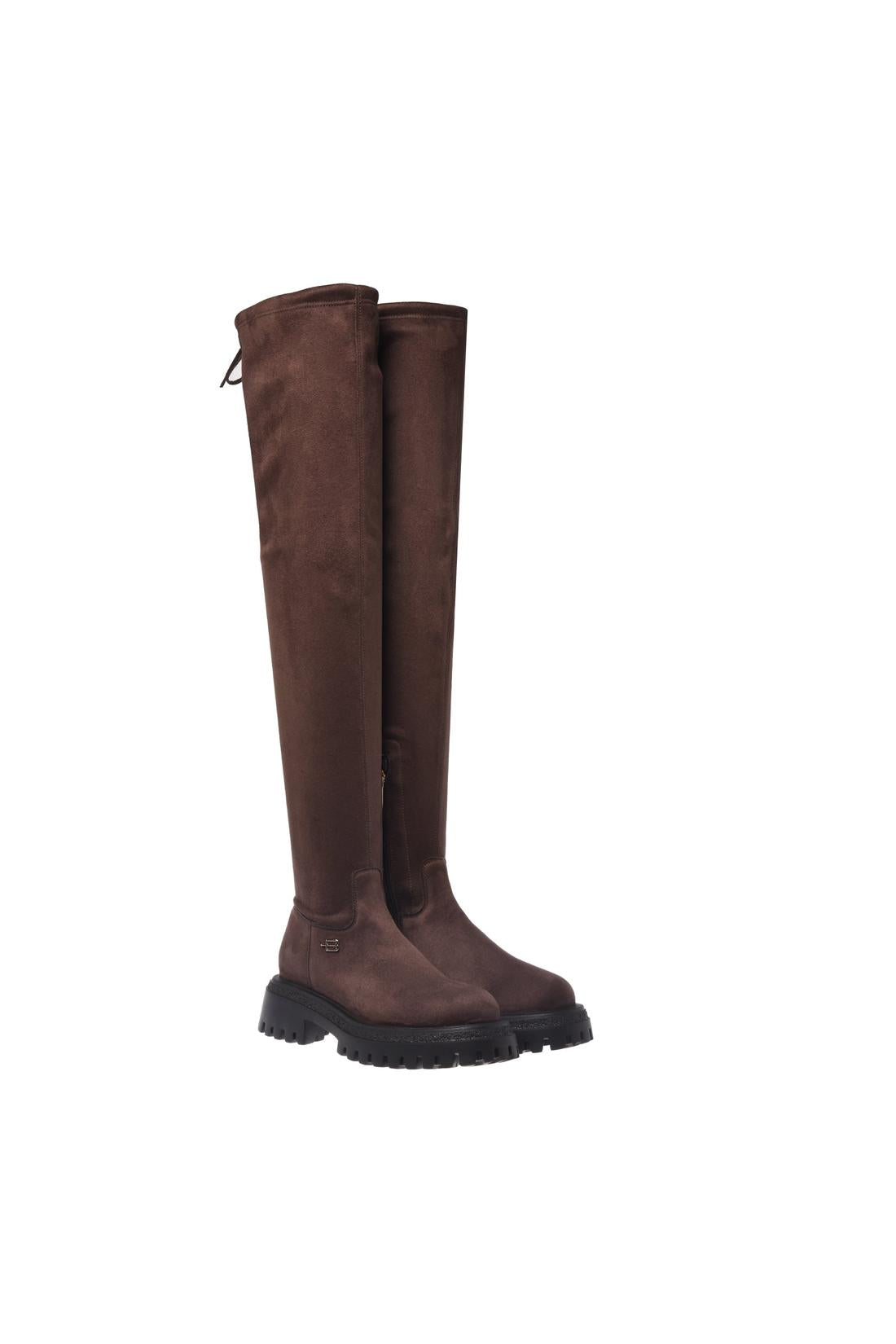 Baldinini-Boot in dark brown eco suede-Stiefel & Stiefeletten-Black-Deal-Outlet-by-ARCHIVIST