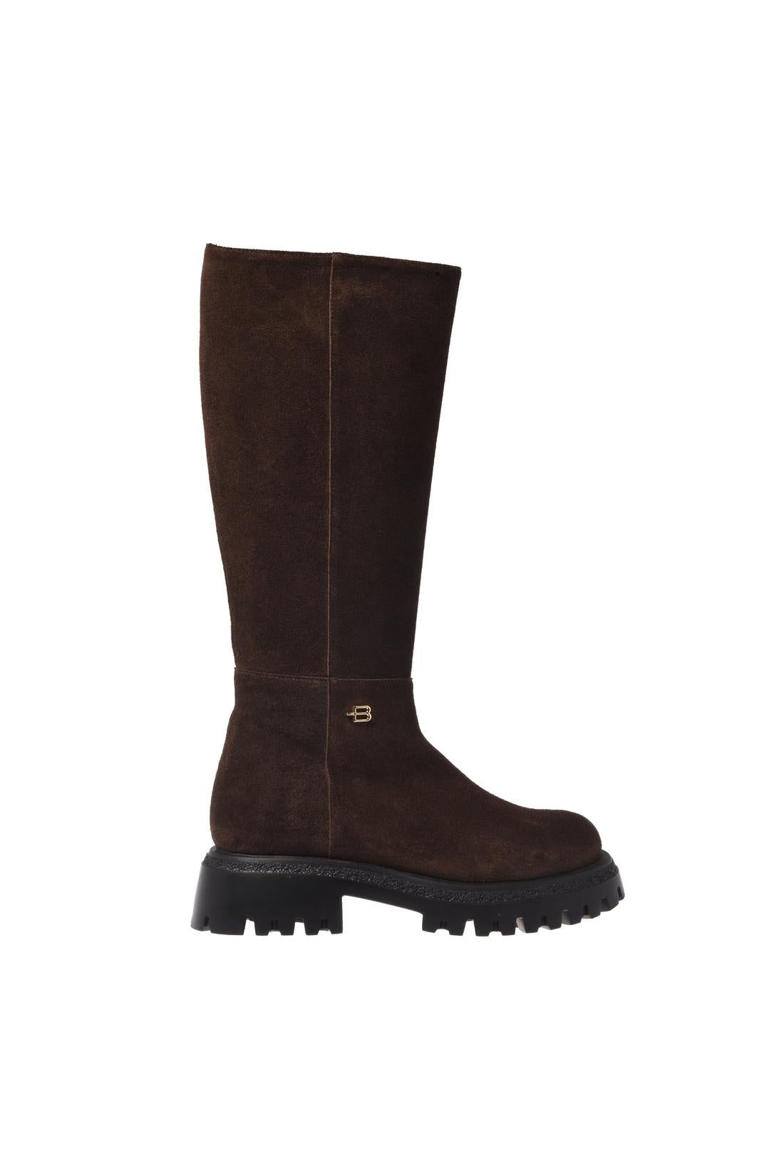 Baldinini-Boots in dark brown suede-Stiefel & Stiefeletten-Black-Deal-Outlet-by-ARCHIVIST