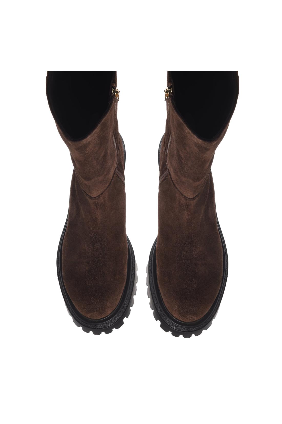 Baldinini-Boots in dark brown suede-Stiefel & Stiefeletten-Black-Deal-Outlet-by-ARCHIVIST