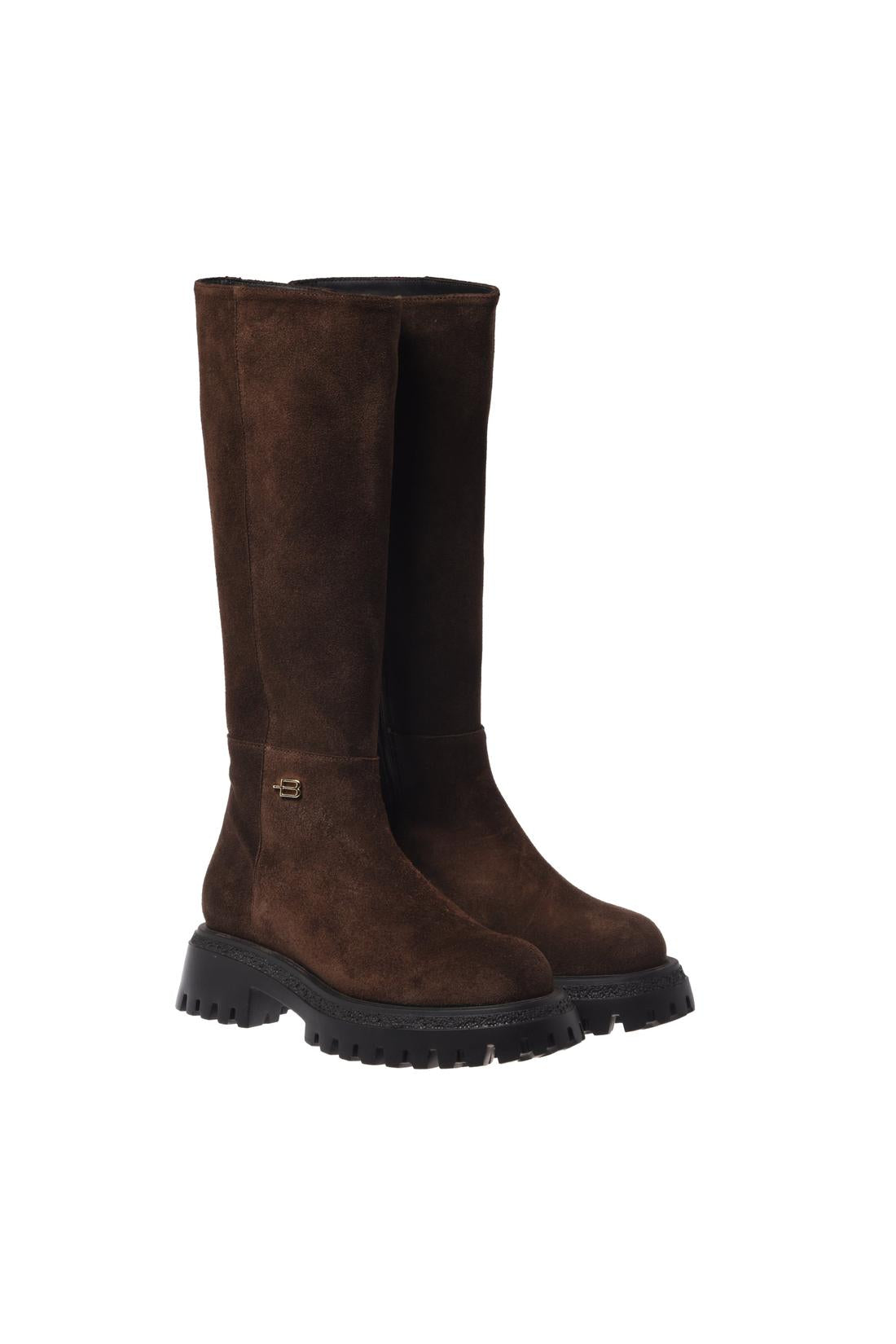 Baldinini-Boots in dark brown suede-Stiefel & Stiefeletten-Black-Deal-Outlet-by-ARCHIVIST