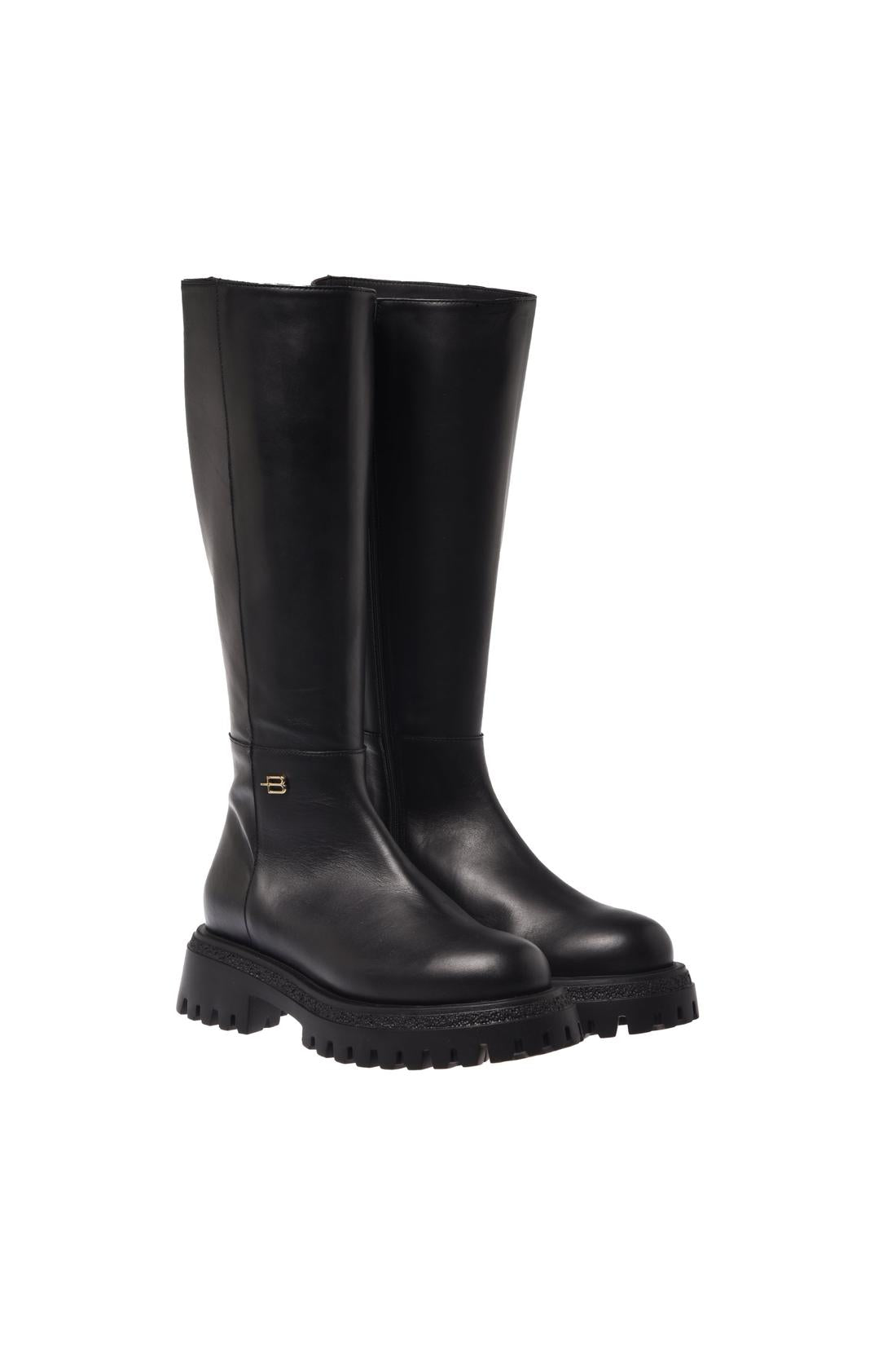 Baldinini-Boots in black leather-Stiefel & Stiefeletten-Black-Deal-Outlet-by-ARCHIVIST