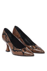 Baldinini-Brown snake print court shoes-Pumps-Black-Deal-Outlet-by-ARCHIVIST