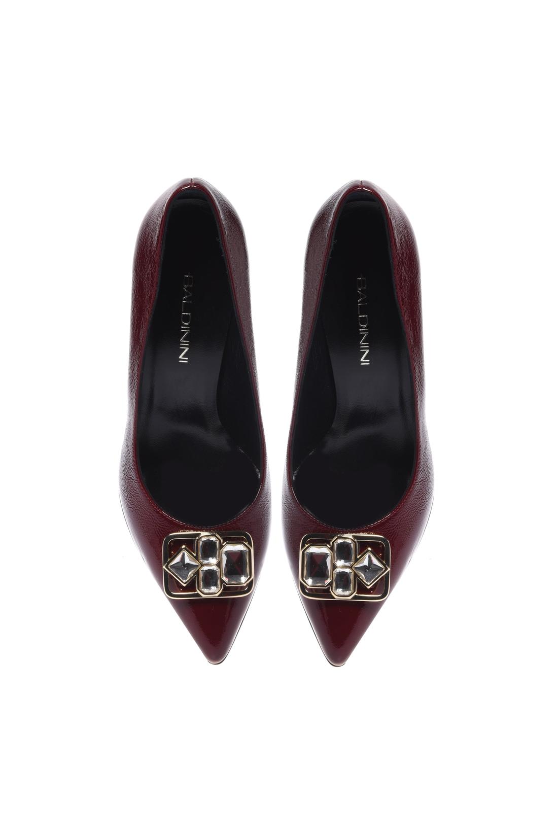 Baldinini-Burgundy Naplak leather court shoes-Pumps-Black-Deal-Outlet-by-ARCHIVIST