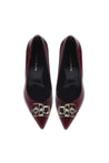 Baldinini-Burgundy Naplak leather court shoes-Pumps-Black-Deal-Outlet-by-ARCHIVIST